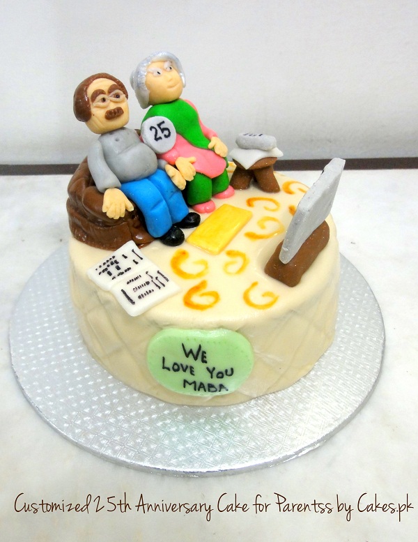 Parents Silver Anniversary Cake Cakes Pk